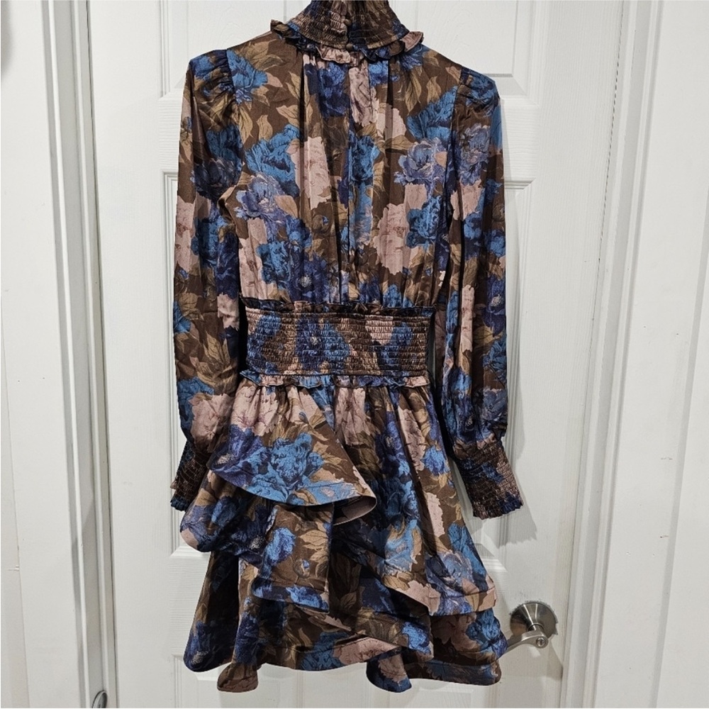 Elliatt Blue and Brown Floral Dress - Picture 11 of 11